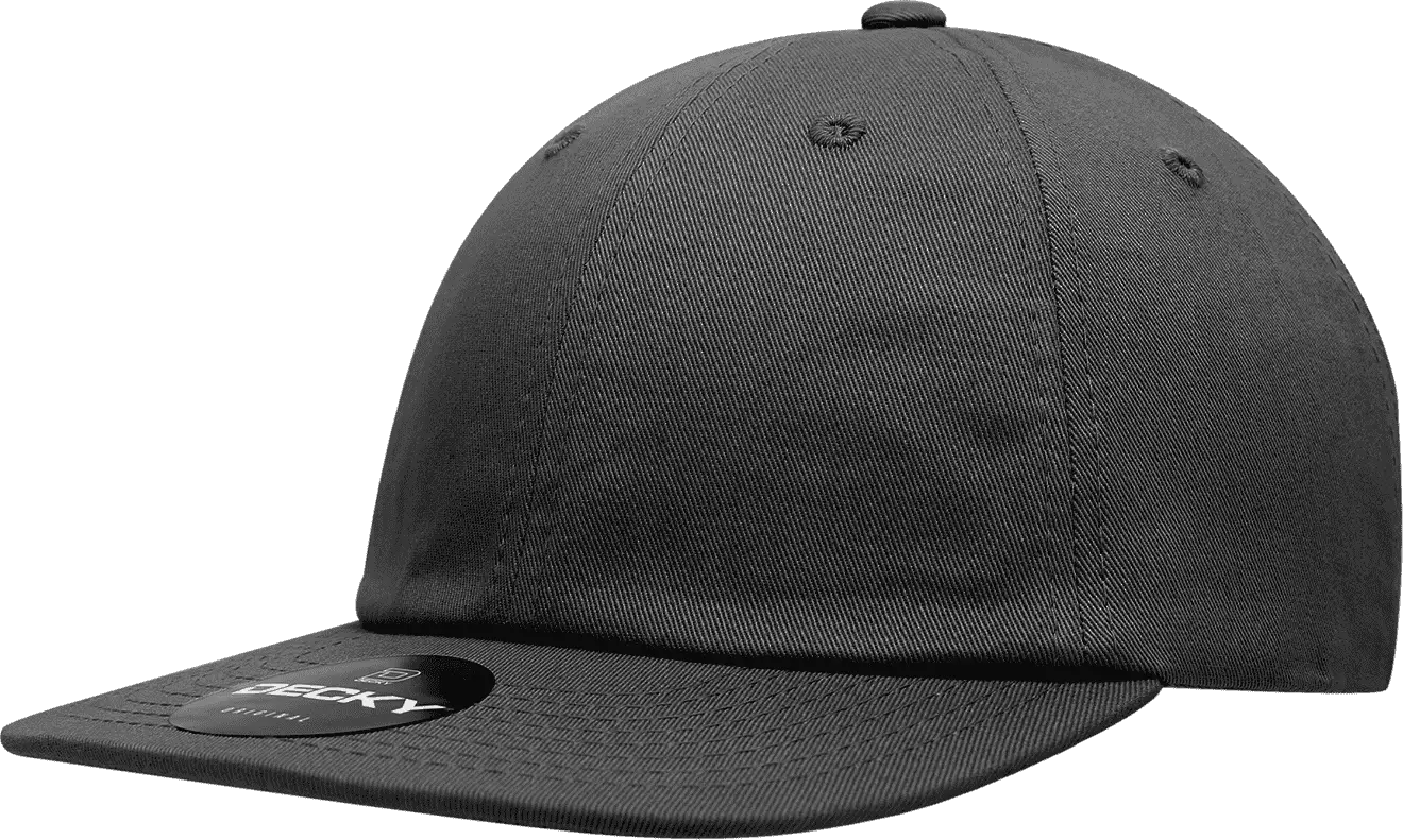 Decky 200 Relaxed Flat Bill Cotton Cap - Black - Black / One Size Fits Most