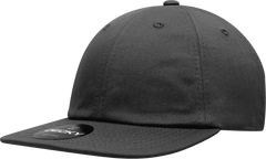 Decky 200 Relaxed Flat Bill Cotton Cap - Black - Black / One Size Fits Most