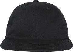 Decky 200 Relaxed Flat Bill Cotton Cap - Black - Black / One Size Fits Most