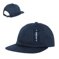 Decky 200 Relaxed Flat Bill Cotton Cap - Navy - Navy / One Size Fits Most