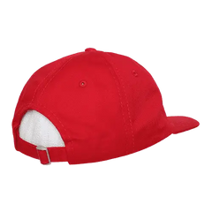 Decky 200 Relaxed Flat Bill Cotton Cap Red Red / One Size Fits Most
