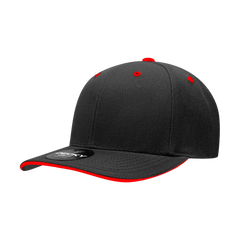 Decky 2003 Sandwich Visor Baseball Cap - Black Red - Black Red / One Size Fits Most