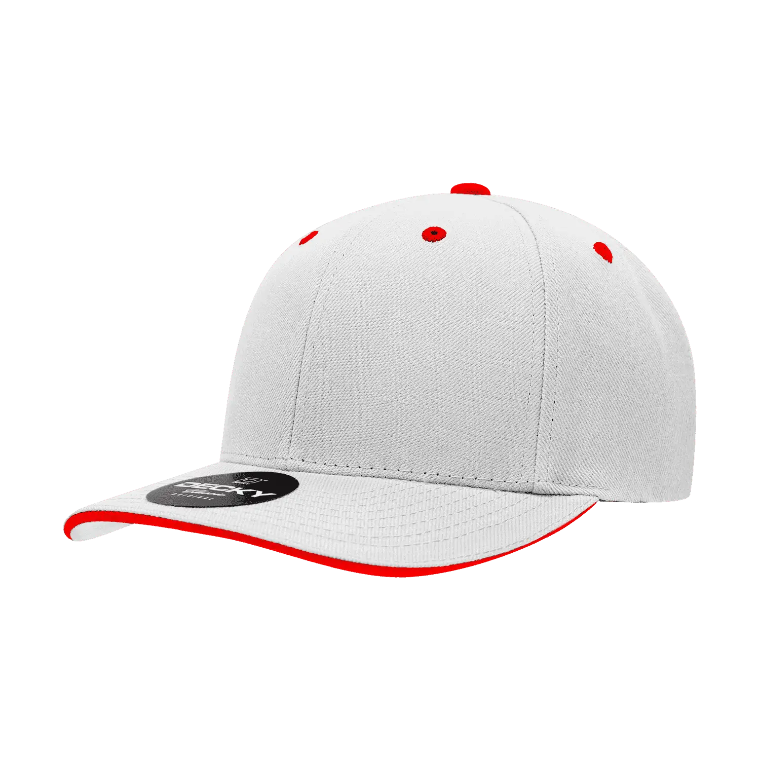 Decky 2003 Sandwich Visor Baseball Cap - White Red - White Red / One Size Fits Most