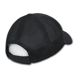 Decky 204 Low Crown Air Mesh Baseball Cap - Black Black - Black / One Size Fits Most