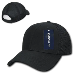 Decky 204 Low Crown Air Mesh Baseball Cap - Black Black - Black / One Size Fits Most