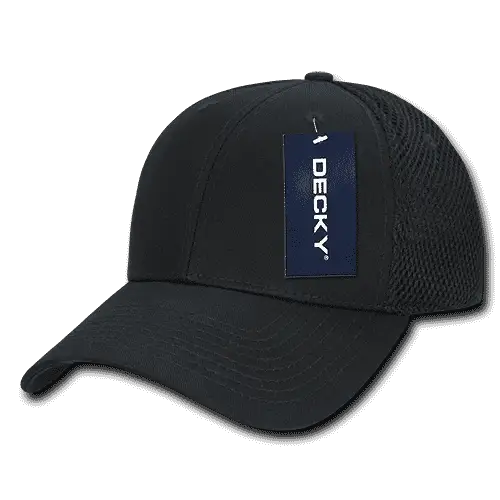 Decky 204 Low Crown Air Mesh Baseball Cap - Black Black - Black / One Size Fits Most