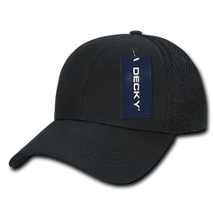 Decky 204 Low Crown Air Mesh Baseball Cap - Black Black - Black / One Size Fits Most