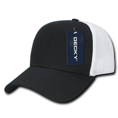 Decky 204 Low Crown Air Mesh Baseball Cap - Black White - Black White / One Size Fits Most