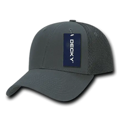 Decky 204 Low Crown Air Mesh Baseball Cap Charcoal Dark Gray / One Size Fits Most