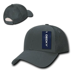 Decky 204 Low Crown Air Mesh Baseball Cap Charcoal Dark Gray / One Size Fits Most