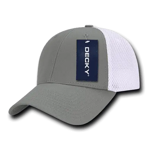 Decky 204 Low Crown Air Mesh Baseball Cap - Gray White - Gray White / One Size Fits Most