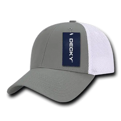 Decky 204 Low Crown Air Mesh Baseball Cap - Gray White - Gray White / One Size Fits Most