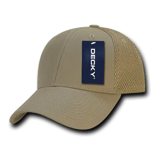 Decky 204 Low Crown Air Mesh Baseball Cap - Khaki - Khaki / One Size Fits Most