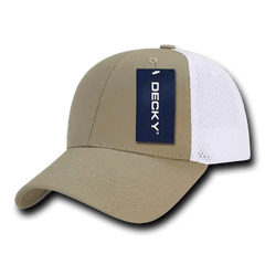 Decky 204 Low Crown Air Mesh Baseball Cap Khaki White Khaki White / One Size Fits Most