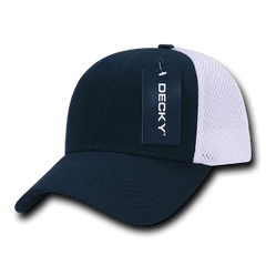 Decky 204 Low Crown Air Mesh Baseball Cap - Navy White - Navy White / One Size Fits Most