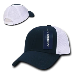 Decky 204 Low Crown Air Mesh Baseball Cap - Navy White - Navy White / One Size Fits Most
