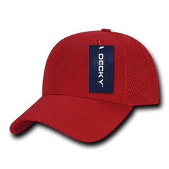 Decky 204 Low Crown Air Mesh Baseball Cap - Red Red - Red / One Size Fits Most