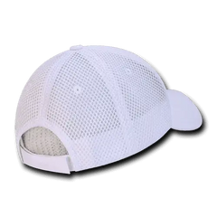 Decky 204 Low Crown Air Mesh Baseball Cap - White White - White / One Size Fits Most