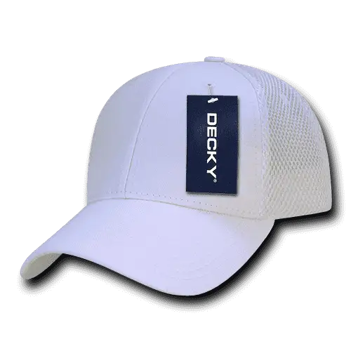 Decky 204 Low Crown Air Mesh Baseball Cap - White White - White / One Size Fits Most