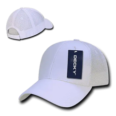 Decky 204 Low Crown Air Mesh Baseball Cap - White White - White / One Size Fits Most
