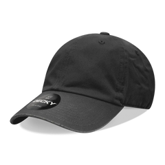 Decky 205 Relaxed Washed Cotton Cap - Black - Black / One Size Fits Most