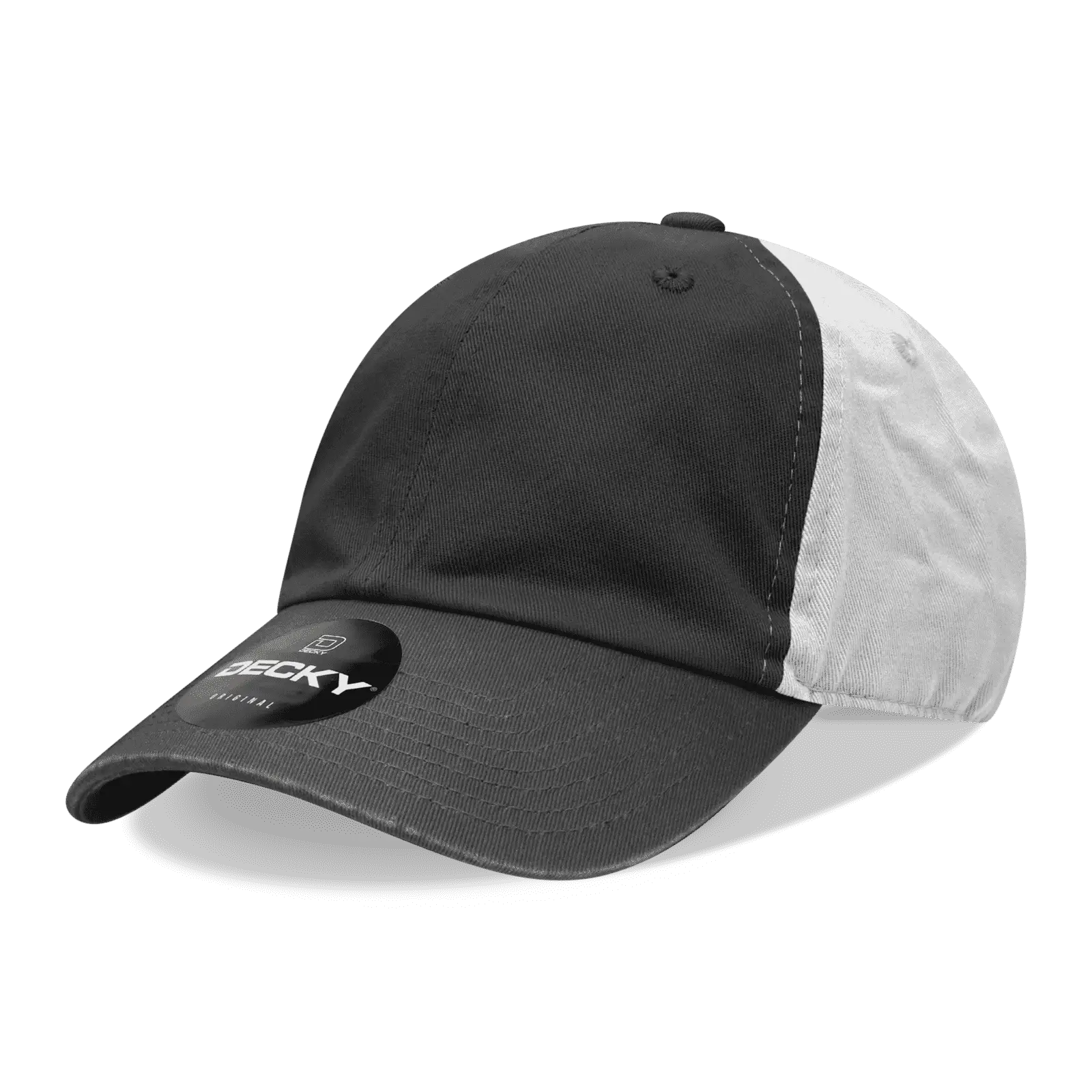 Decky 205 Relaxed Washed Cotton Cap - Black White - Black White / One Size Fits Most