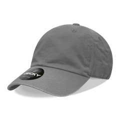 Decky 205 Relaxed Washed Cotton Cap - Charcoal - Dark Gray / One Size Fits Most