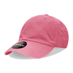 Decky 205 Relaxed Washed Cotton Cap - Dark Pink - Pink / One Size Fits Most