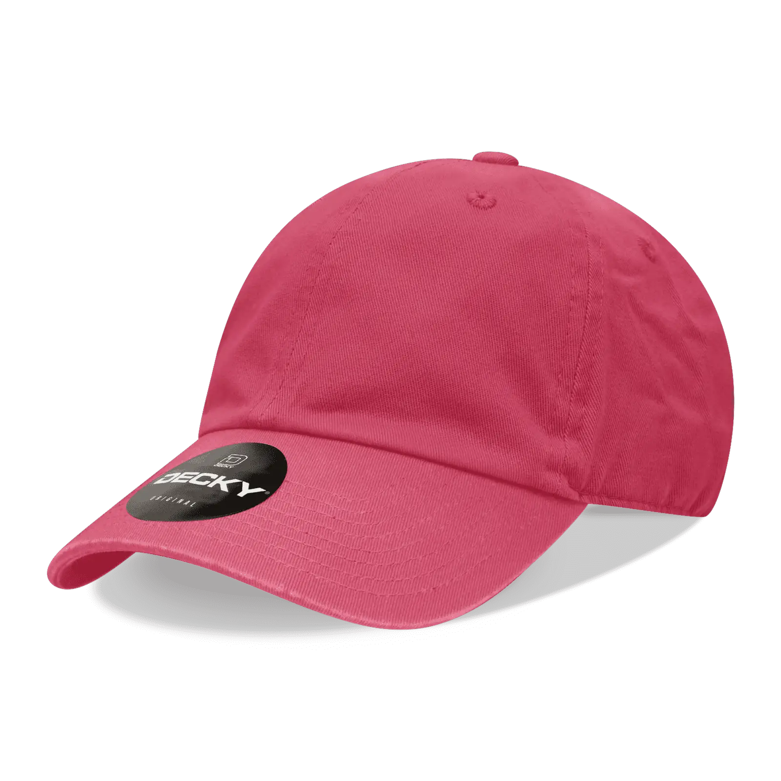 Decky 205 Relaxed Washed Cotton Cap - Hot Pink - Hot Pink / One Size Fits Most