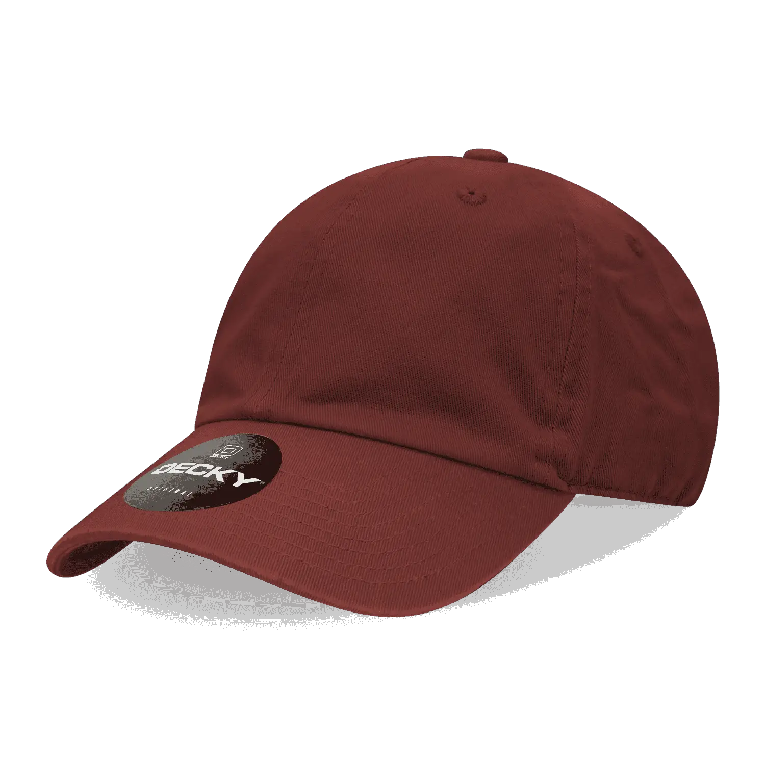 Decky 205 Relaxed Washed Cotton Cap - Maroon - Maroon / One Size Fits Most