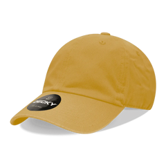 Decky 205 Relaxed Washed Cotton Cap - Mustard - Gold / One Size Fits Most
