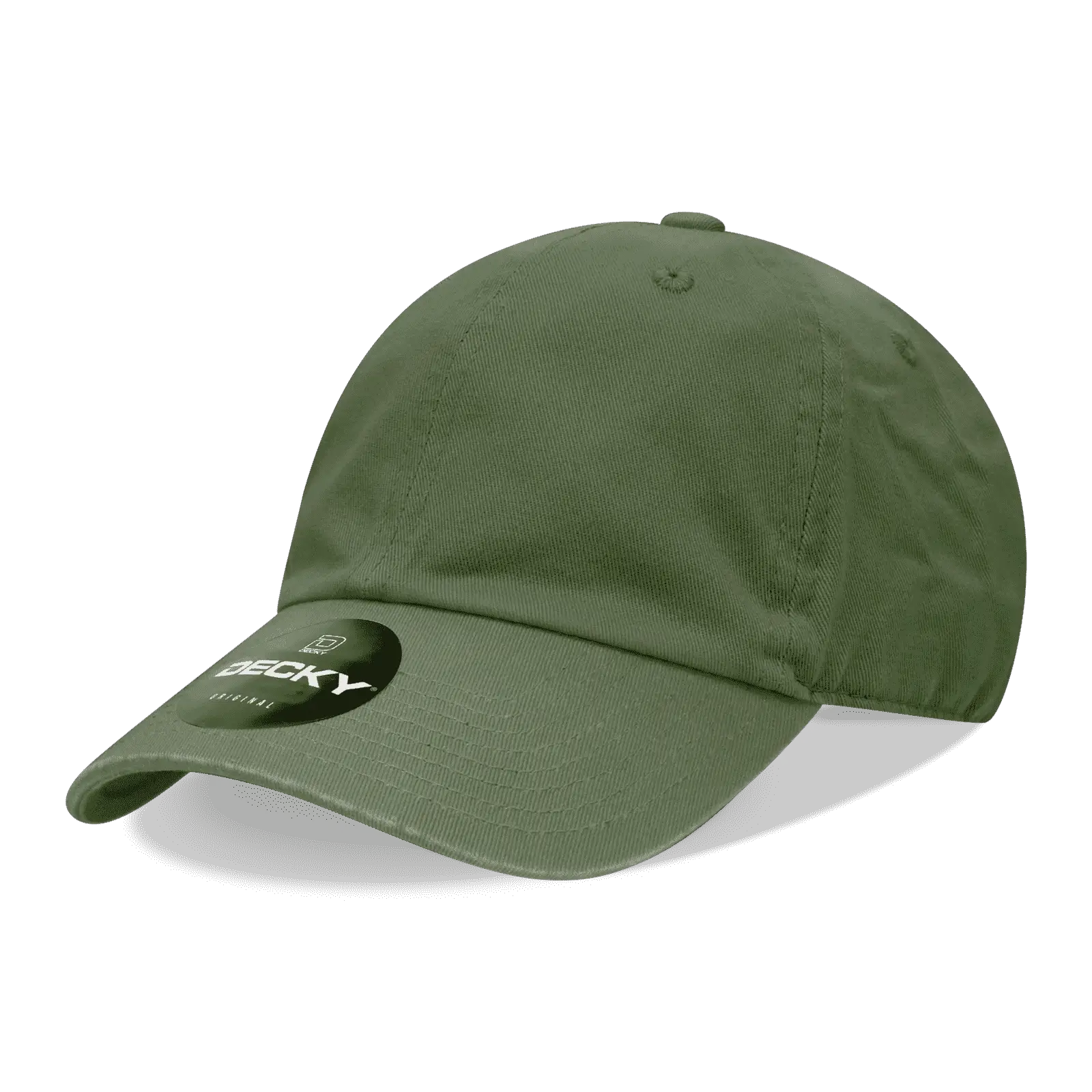 Decky 205 Relaxed Washed Cotton Cap - Olive - Olive / One Size Fits Most