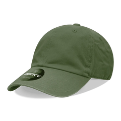 Decky 205 Relaxed Washed Cotton Cap - Olive - Olive / One Size Fits Most
