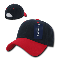 Decky 206 Low Structured Baseball Cap - Navy Red - Navy Red / One Size Fits Most