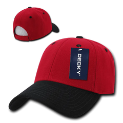 Decky 206 Low Structured Baseball Cap - White Red - White Red / One Size Fits Most