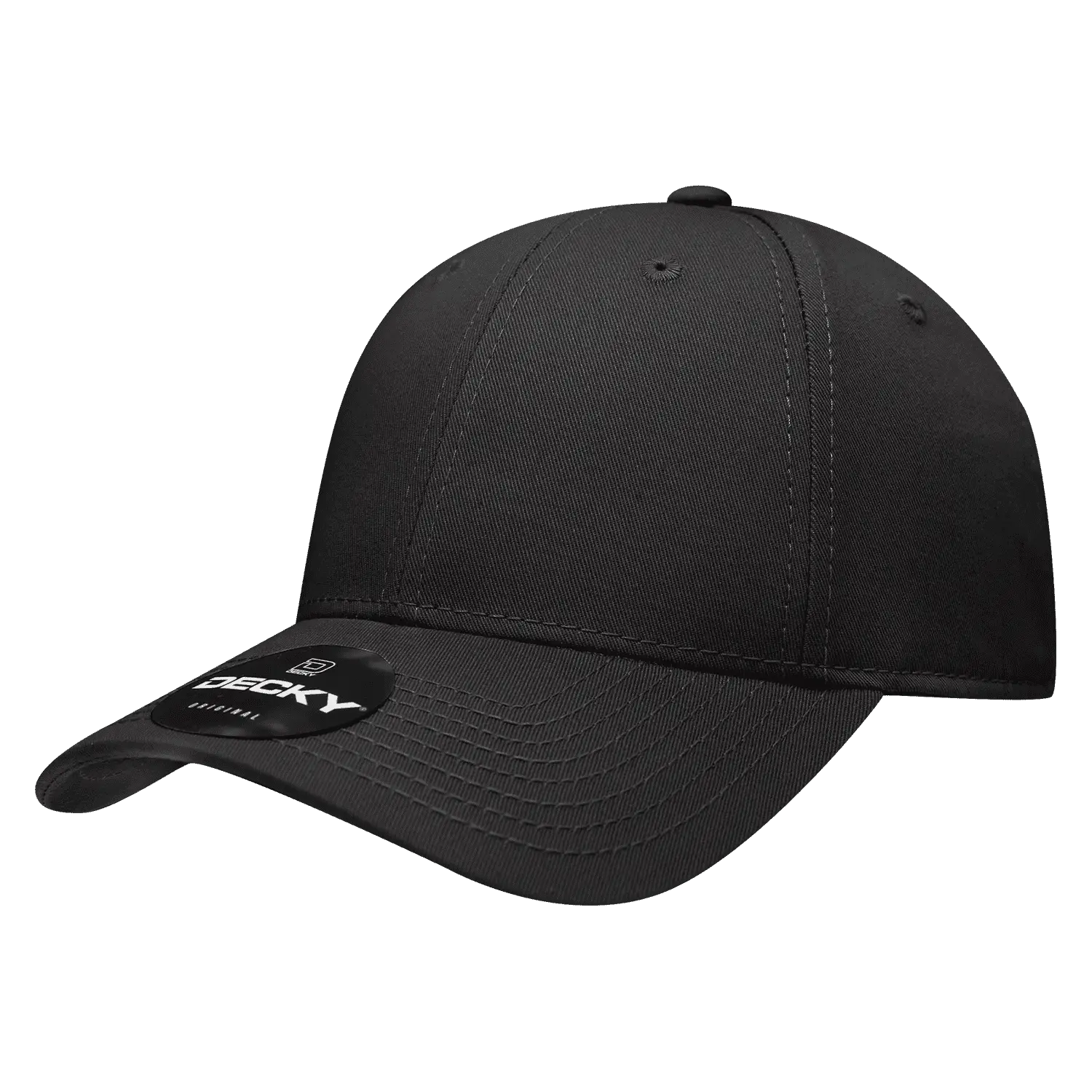 Decky 209 Structured Cotton Baseball Cap - Black - Black / One Size Fits Most