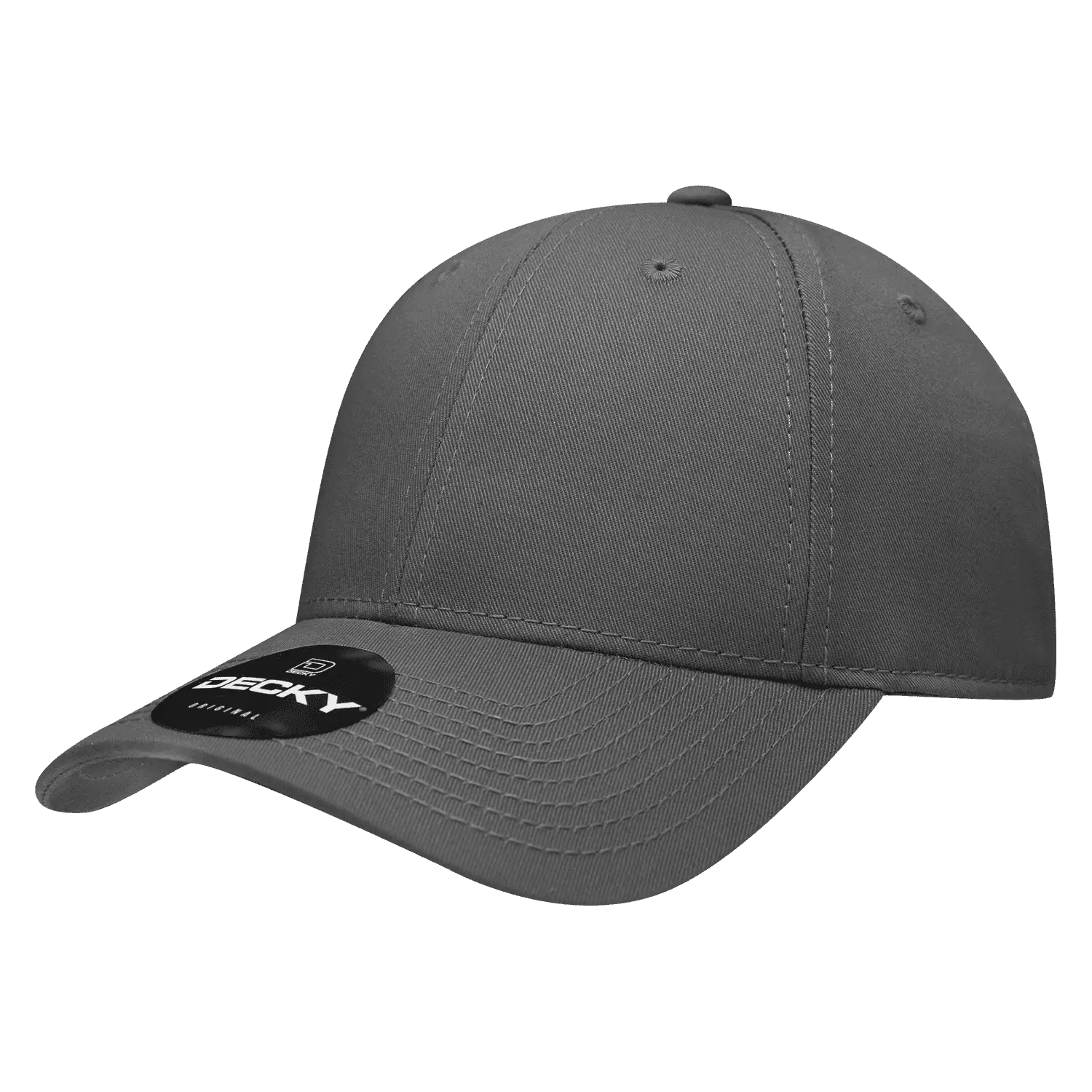 Decky 209 Structured Cotton Baseball Cap - Charcoal - Dark Gray / One Size Fits Most