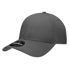 Decky 209 Structured Cotton Baseball Cap - Charcoal - Dark Gray / One Size Fits Most