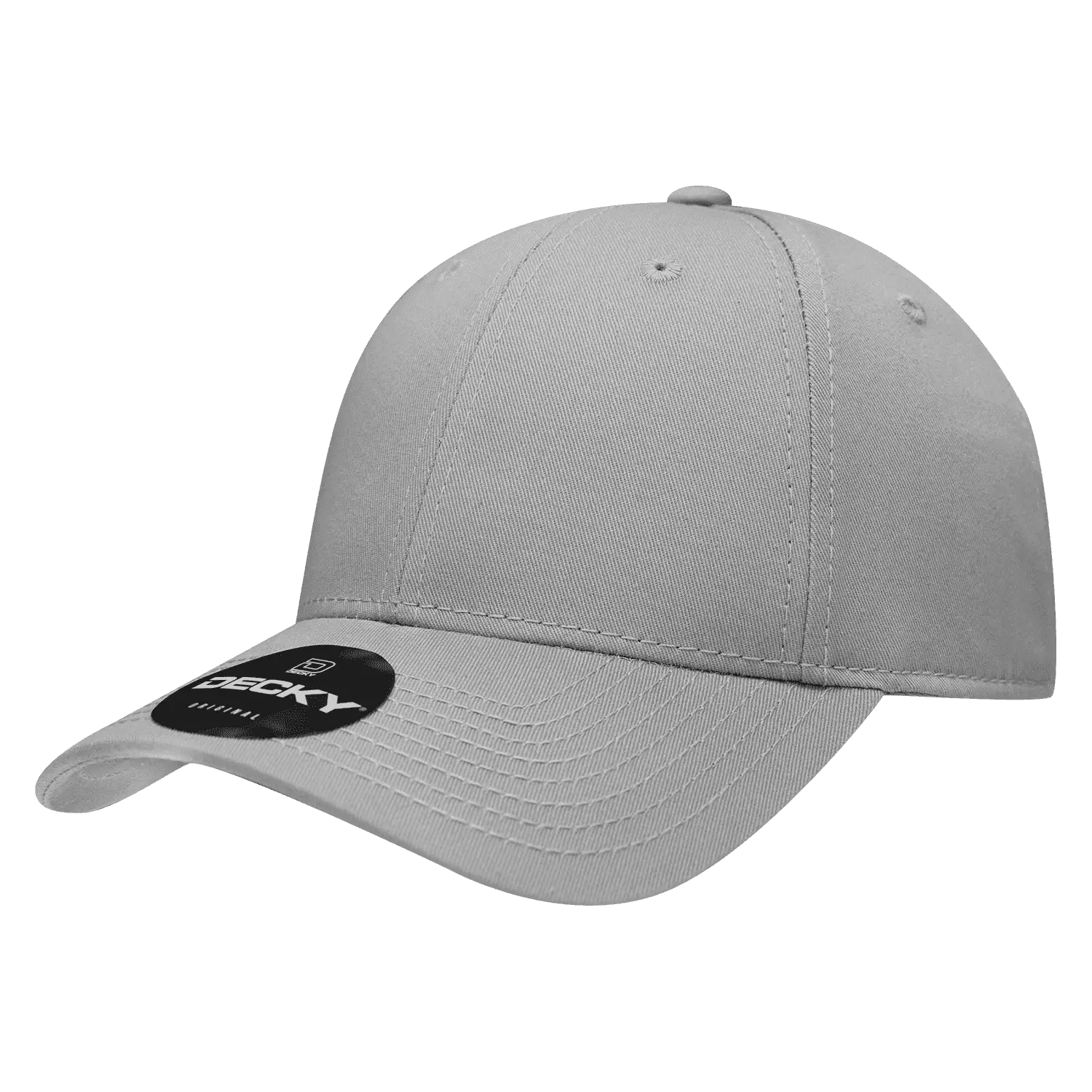 Decky 209 Structured Cotton Baseball Cap - Light Gray - Gray / One Size Fits Most