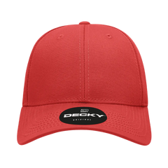 Decky 209 Structured Cotton Baseball Cap - Red - Red / One Size Fits Most