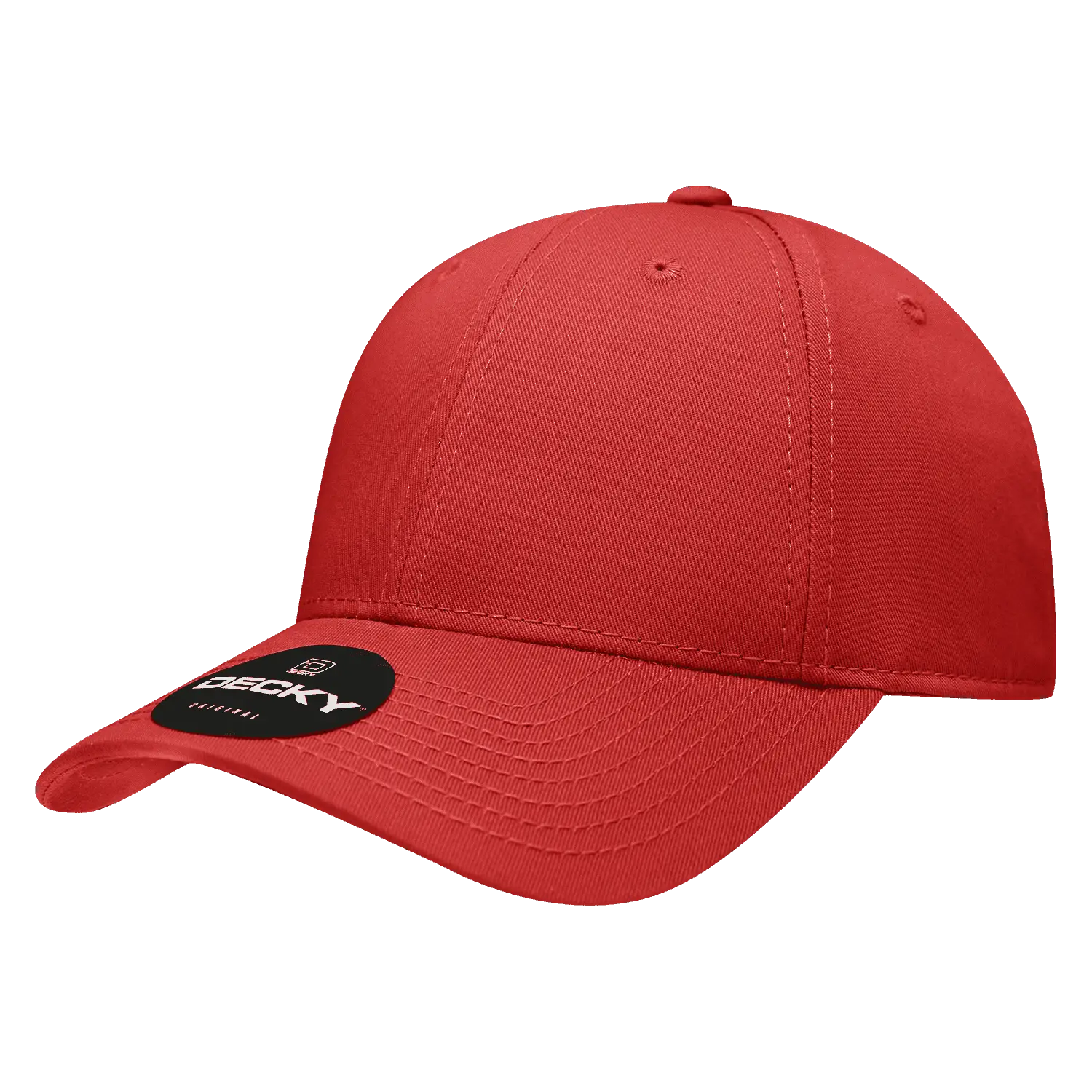 Decky 209 Structured Cotton Baseball Cap - Red - Red / One Size Fits Most