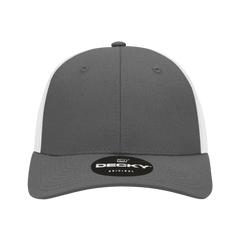Decky 214 Low Crown Mesh Golf Cap - Charcoal White - Dark Gray White / One Size Fits Most