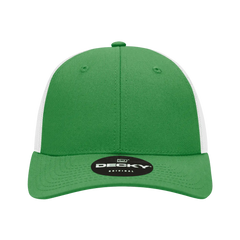 Decky 214 Low Crown Mesh Golf Cap - Kelly White - Kelly White / One Size Fits Most