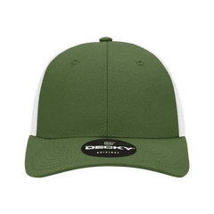 Decky 214 Low Crown Mesh Golf Cap - Olive White - Olive White / One Size Fits Most