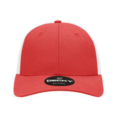 Decky 214 Low Crown Mesh Golf Cap - Red White - Red White / One Size Fits Most