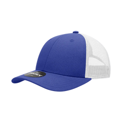 Decky 214 Low Crown Mesh Golf Cap - Royal White - Royal White / One Size Fits Most