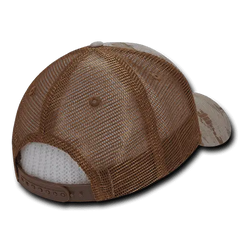 Decky 218 Structured Camo Trucker Cap - Desert Camo - Tan / One Size Fits Most