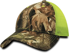 Decky 218 Structured Camo Trucker Cap GBR Camo Neon Yellow GBR Camo Yellow / One Size Fits Most