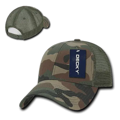 Decky 218 Structured Camo Trucker Cap - Woodland Camo - Woodland Camo / One Size Fits Most