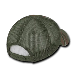 Decky 218 Structured Camo Trucker Cap - Woodland Camo - Woodland Camo / One Size Fits Most